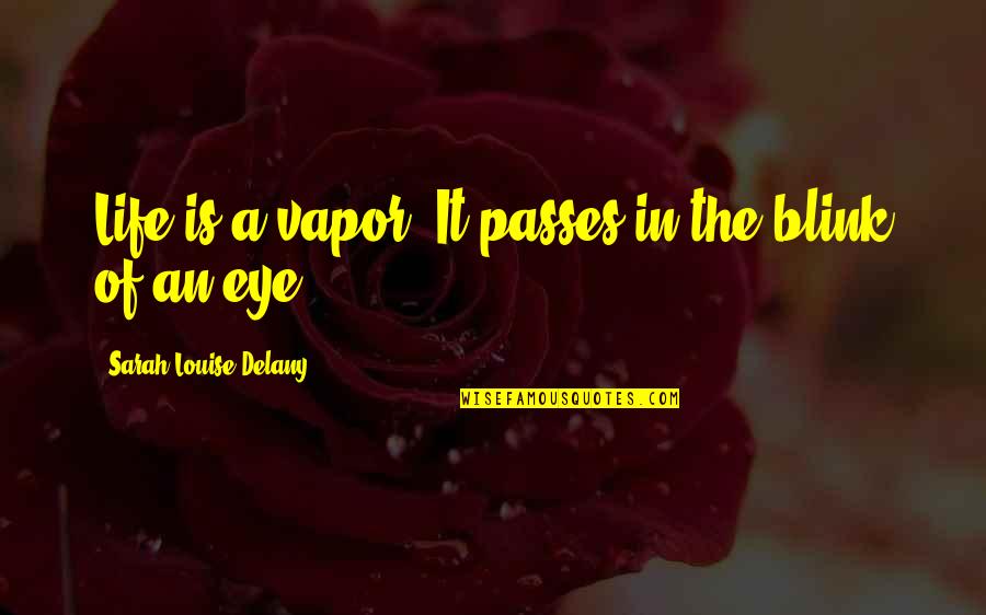 Perdio In English Quotes By Sarah Louise Delany: Life is a vapor. It passes in the