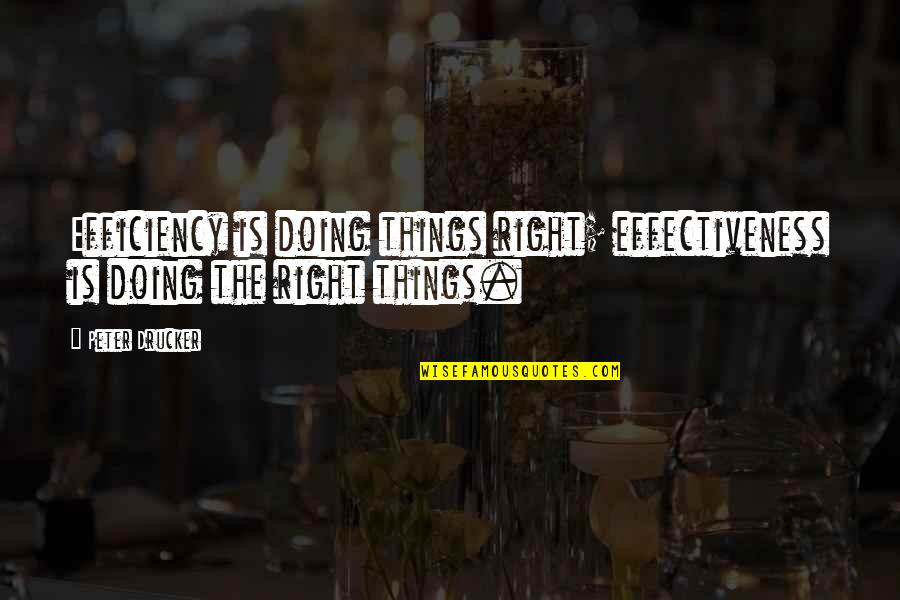 Pericardium Quotes By Peter Drucker: Efficiency is doing things right; effectiveness is doing