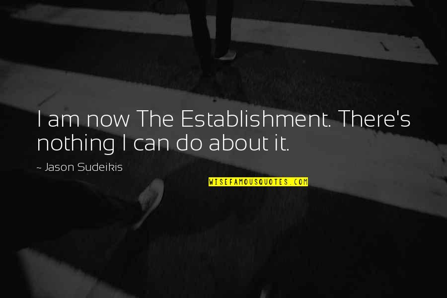 Permito Cheese Quotes By Jason Sudeikis: I am now The Establishment. There's nothing I