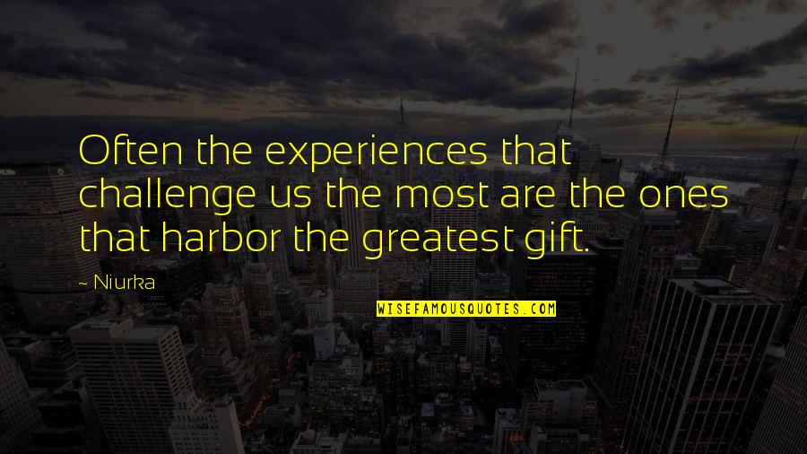 Personal Experiences Quotes By Niurka: Often the experiences that challenge us the most