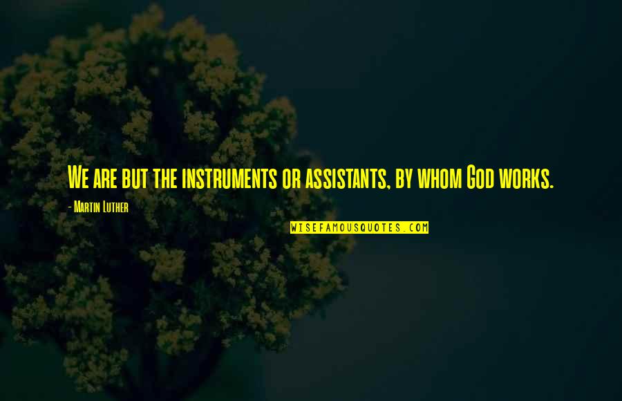 Personifies Quotes By Martin Luther: We are but the instruments or assistants, by