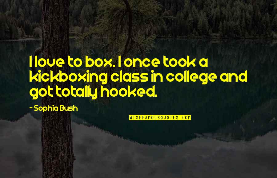 Peserta Indonesia Quotes By Sophia Bush: I love to box. I once took a