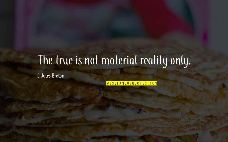 Petraq Zoto Quotes By Jules Breton: The true is not material reality only.