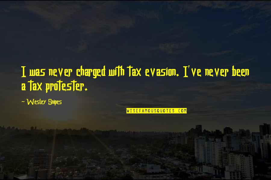 Pettifor Quotes By Wesley Snipes: I was never charged with tax evasion. I've