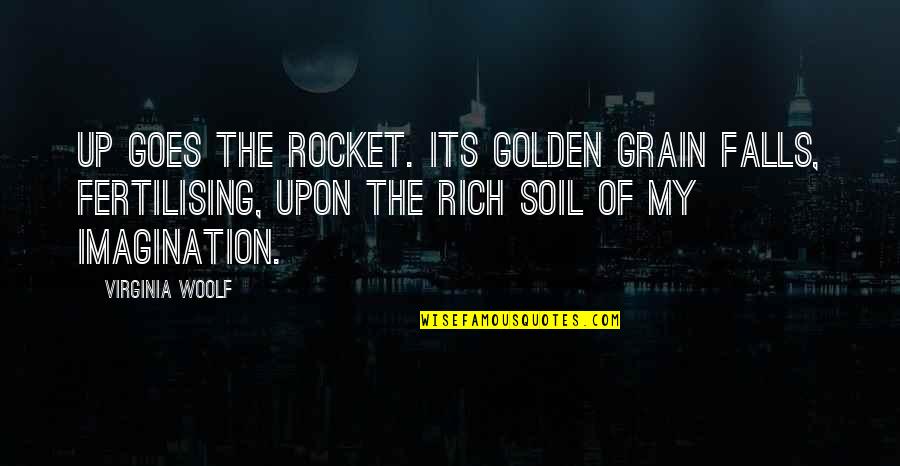 Phunne Robinsons Birthday Quotes By Virginia Woolf: Up goes the rocket. Its golden grain falls,