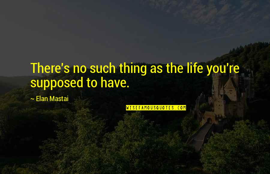 Physicalist Quotes By Elan Mastai: There's no such thing as the life you're