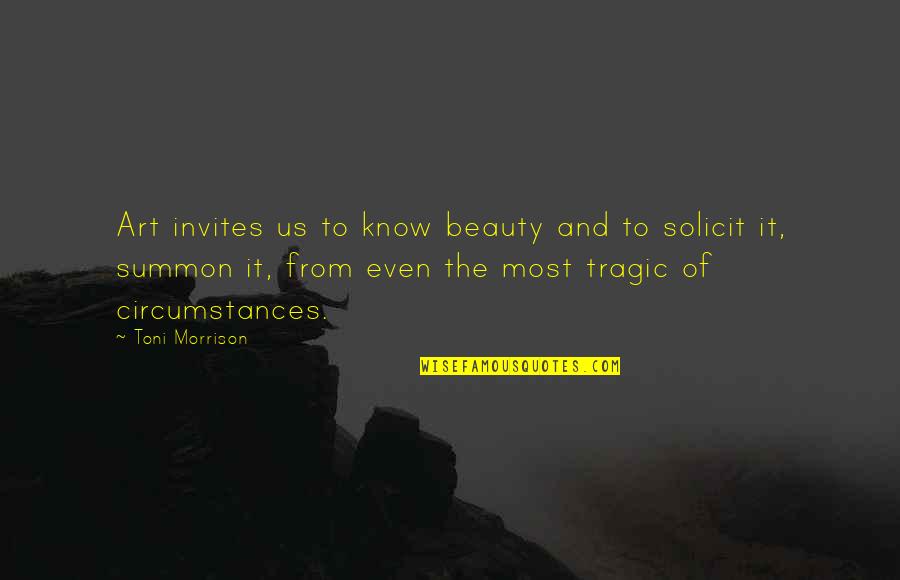 Picard Borg Quotes By Toni Morrison: Art invites us to know beauty and to
