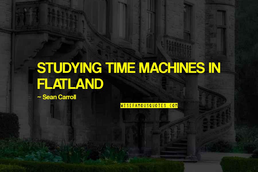 Piccini Wood Quotes By Sean Carroll: STUDYING TIME MACHINES IN FLATLAND
