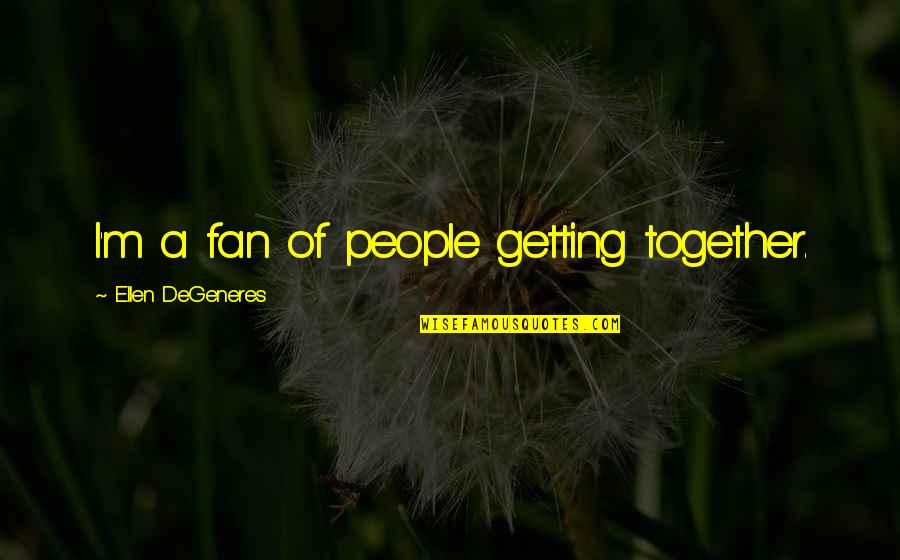 Pick A Seat Not A Side Quotes By Ellen DeGeneres: I'm a fan of people getting together.