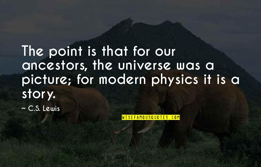 Picture For Quotes By C.S. Lewis: The point is that for our ancestors, the