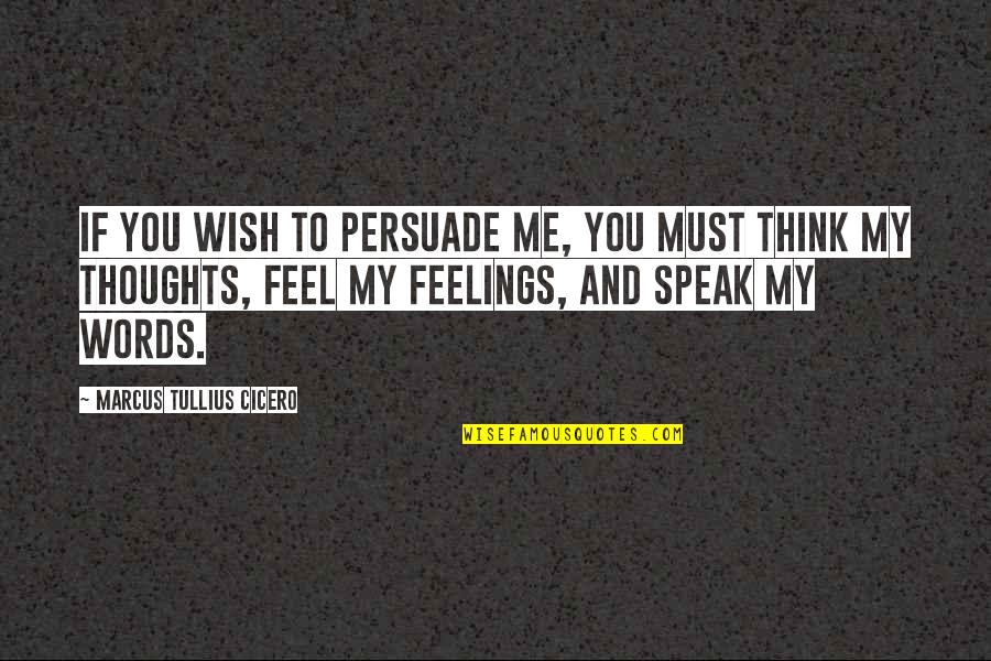 Piriformis Quotes By Marcus Tullius Cicero: If you wish to persuade me, you must