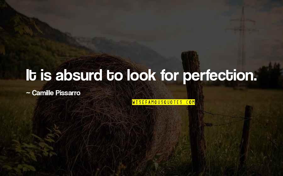 Pissarro Camille Quotes By Camille Pissarro: It is absurd to look for perfection.