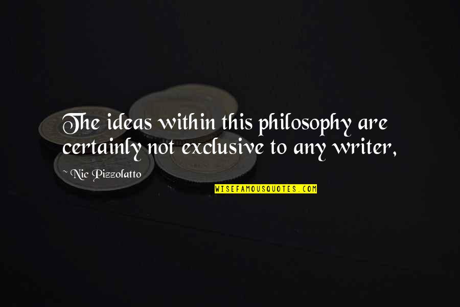 Plenitud En Quotes By Nic Pizzolatto: The ideas within this philosophy are certainly not