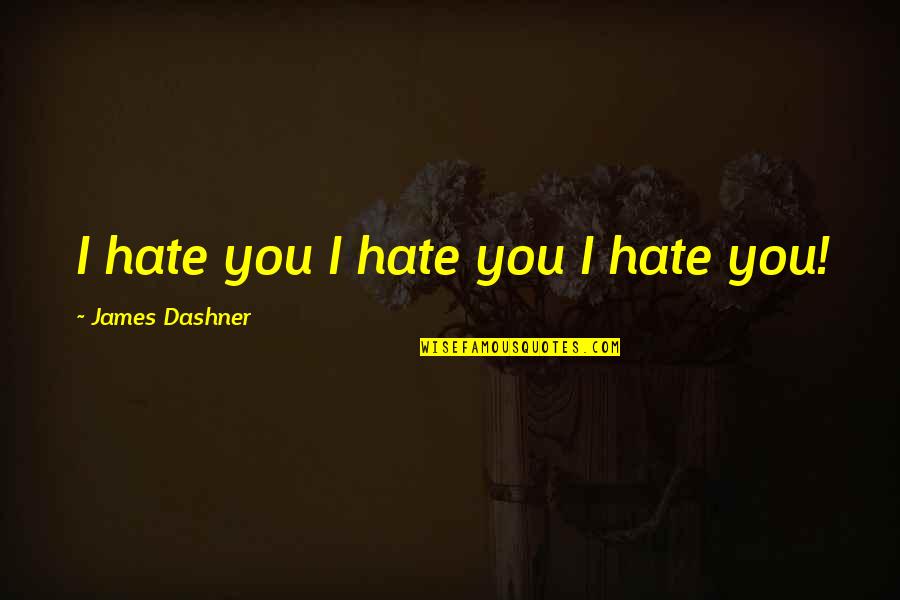 Plestenjak Slikarka Quotes By James Dashner: I hate you I hate you I hate