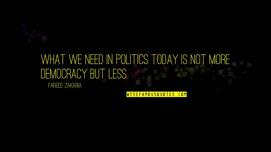 Plockton Webcam Quotes By Fareed Zakaria: What we need in politics today is not