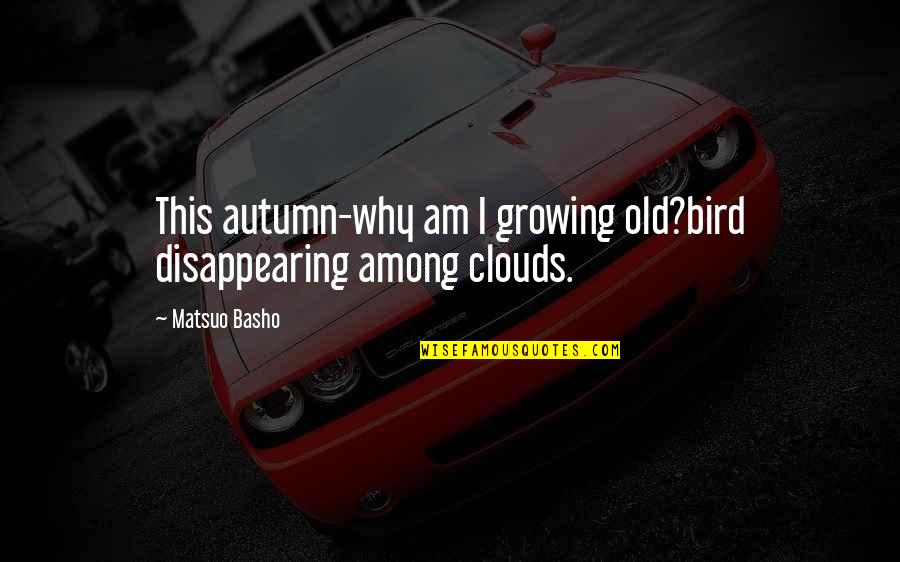 Plunking Spreaders Quotes By Matsuo Basho: This autumn-why am I growing old?bird disappearing among