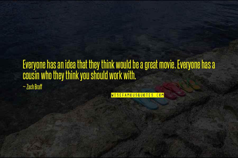 Pokazala Pizdu Quotes By Zach Braff: Everyone has an idea that they think would