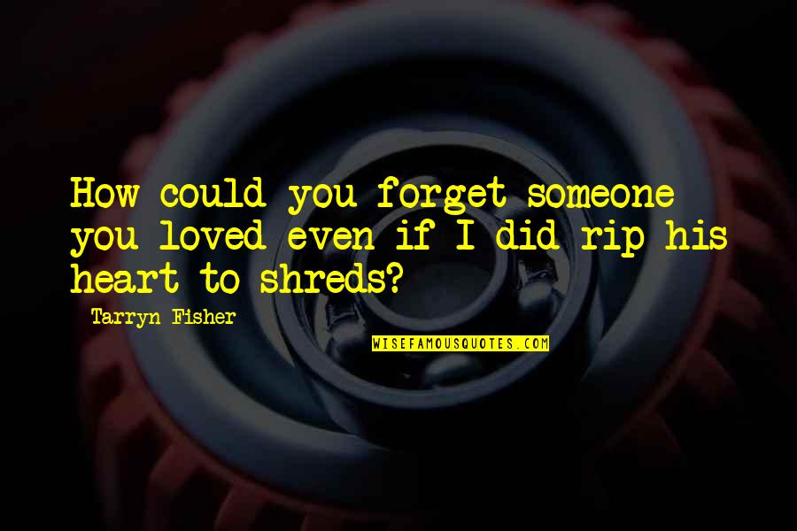 Political Commentaryy Quotes By Tarryn Fisher: How could you forget someone you loved even