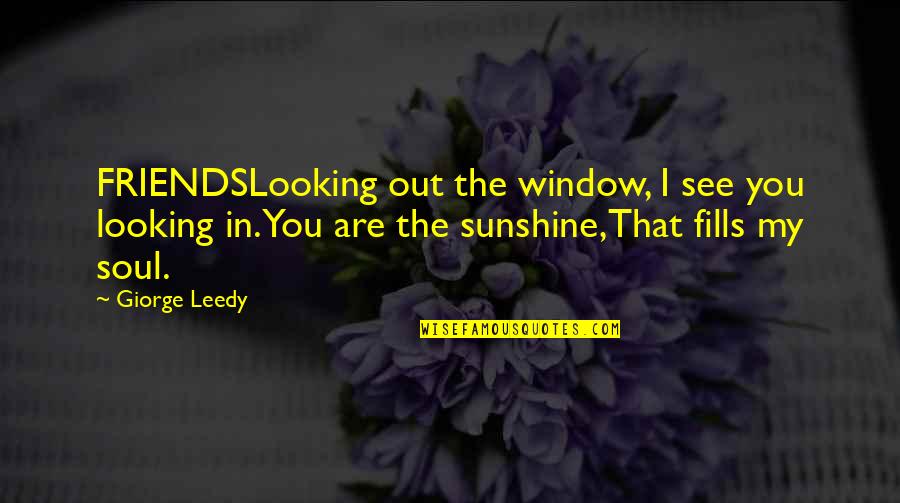 Poliziotto Translation Quotes By Giorge Leedy: FRIENDSLooking out the window, I see you looking