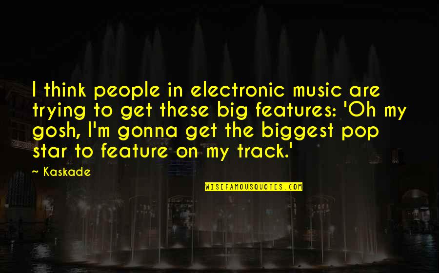 Pop Star Quotes By Kaskade: I think people in electronic music are trying