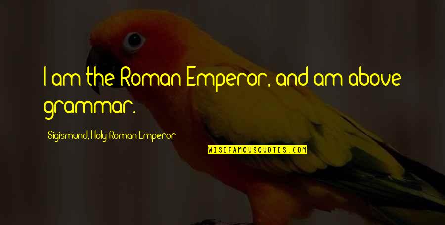 Portal Morality Core Quotes By Sigismund, Holy Roman Emperor: I am the Roman Emperor, and am above