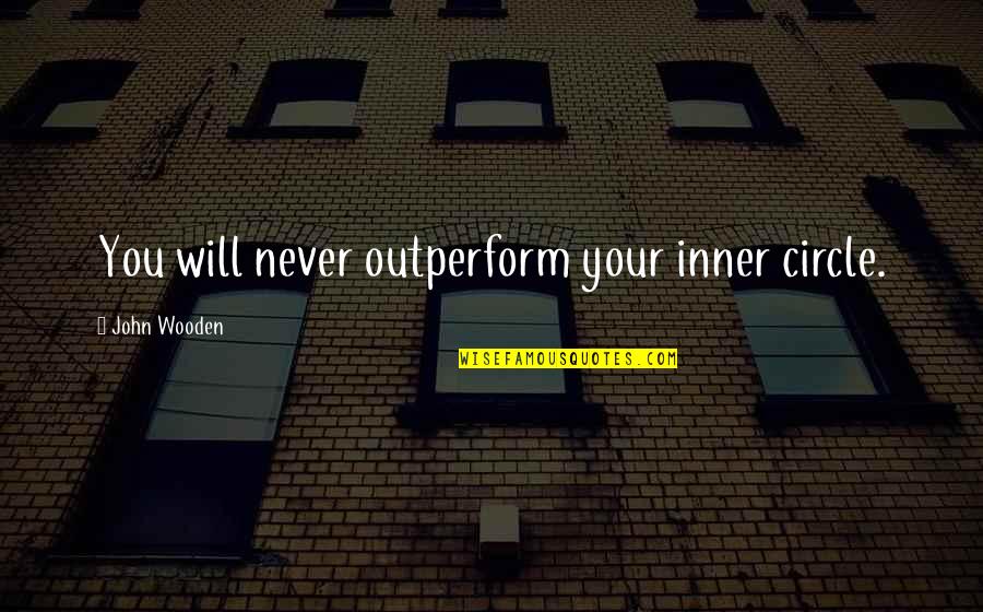 Posh Car Quotes By John Wooden: You will never outperform your inner circle.