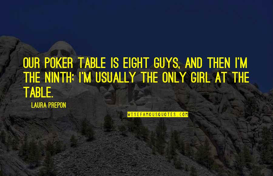 Posibilitati De Valorificare Quotes By Laura Prepon: Our poker table is eight guys, and then