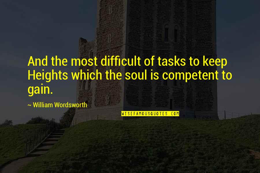 Positive Mark Twain Quotes By William Wordsworth: And the most difficult of tasks to keep