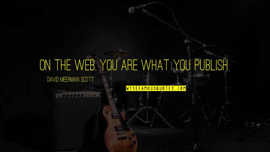 Pourri Quotes By David Meerman Scott: On the web, you are what you publish.