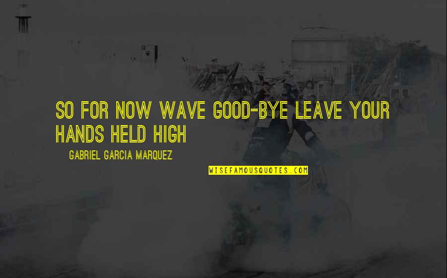 Pranali Rotaract Quotes By Gabriel Garcia Marquez: So for now wave good-bye leave your hands