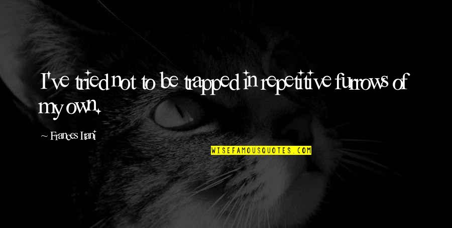 Pray Without Ceasing Quotes By Frances Itani: I've tried not to be trapped in repetitive