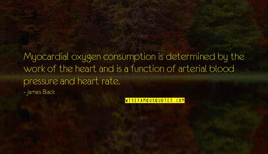 Pressure In Work Quotes By James Black: Myocardial oxygen consumption is determined by the work