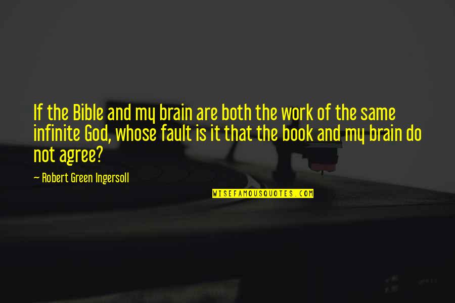 Pressure The Song Quotes By Robert Green Ingersoll: If the Bible and my brain are both