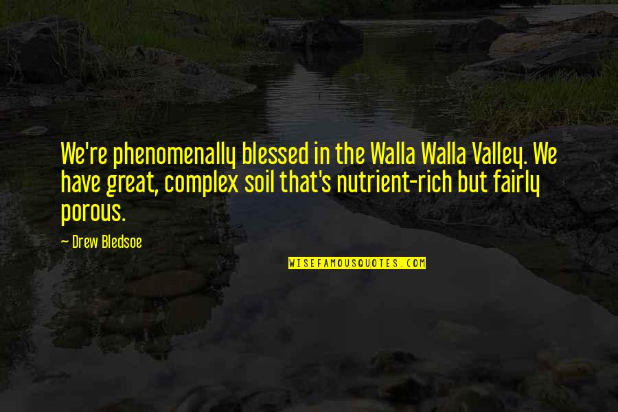 Pretzilla Pretzel Bites Quotes By Drew Bledsoe: We're phenomenally blessed in the Walla Walla Valley.