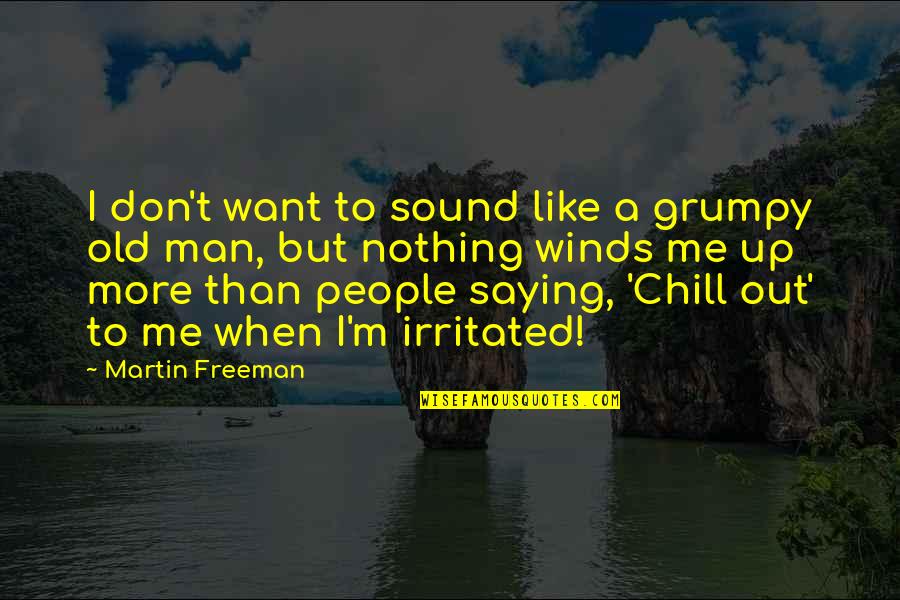 Prewashed Quotes By Martin Freeman: I don't want to sound like a grumpy