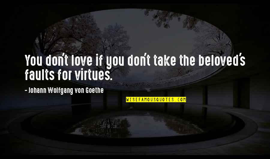 Profetas Del Quotes By Johann Wolfgang Von Goethe: You don't love if you don't take the