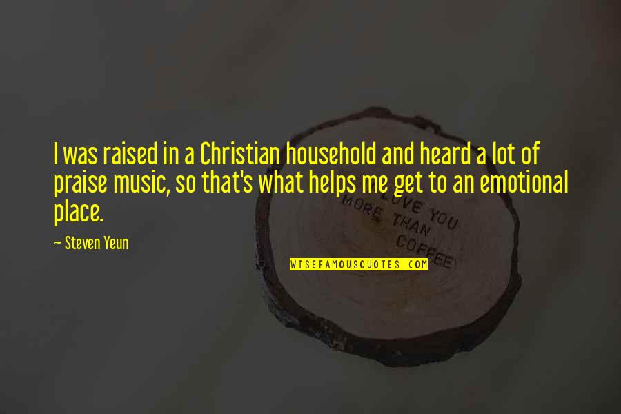 Profondo Blu Quotes By Steven Yeun: I was raised in a Christian household and