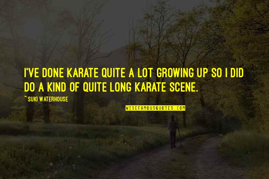 Profunzime Cu Lorena Quotes By Suki Waterhouse: I've done karate quite a lot growing up