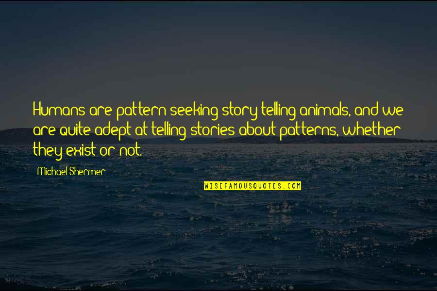 Project Update Quotes By Michael Shermer: Humans are pattern-seeking story-telling animals, and we are