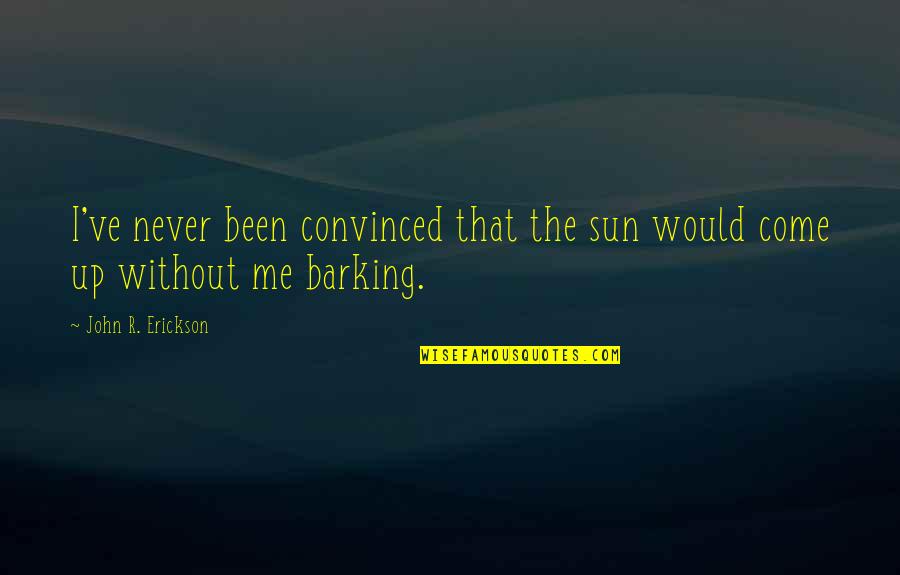 Pseta Indicium Quotes By John R. Erickson: I've never been convinced that the sun would