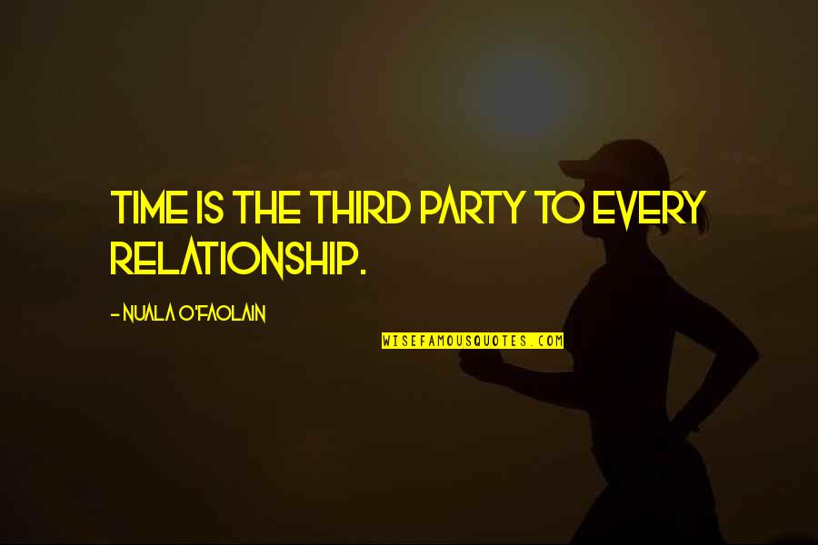 Psiquicas Significado Quotes By Nuala O'Faolain: Time is the third party to every relationship.