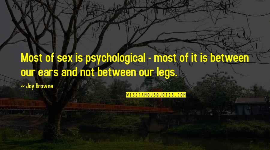 Psychological Quotes By Joy Browne: Most of sex is psychological - most of