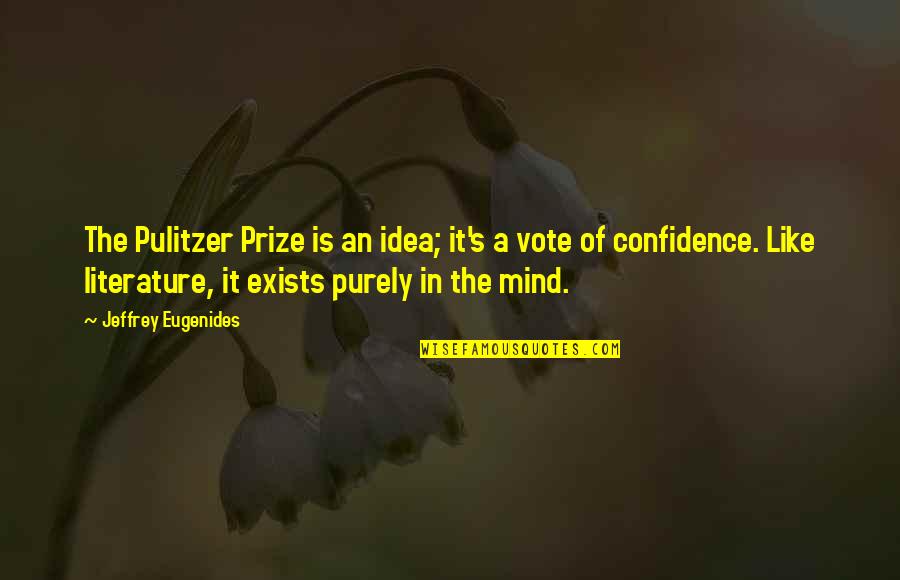 Pulitzer Quotes By Jeffrey Eugenides: The Pulitzer Prize is an idea; it's a