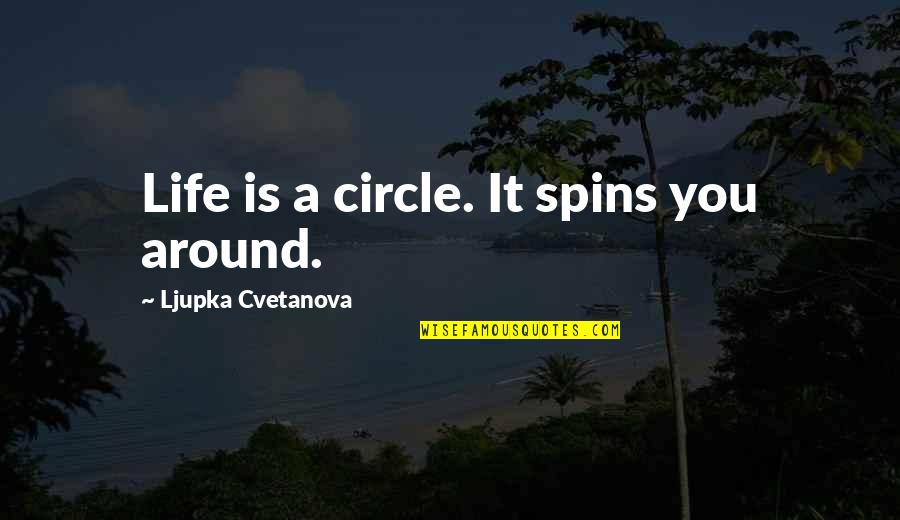 Punkzap Quotes By Ljupka Cvetanova: Life is a circle. It spins you around.