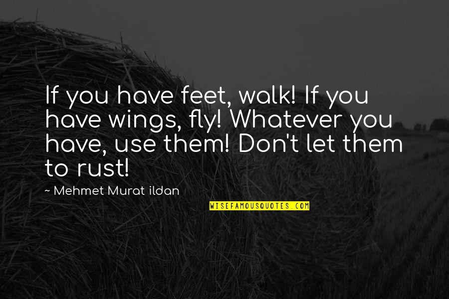 Puplith Quotes By Mehmet Murat Ildan: If you have feet, walk! If you have