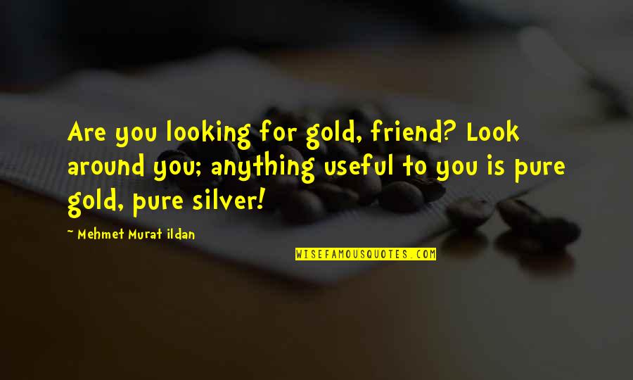 Pure Gold Quotes By Mehmet Murat Ildan: Are you looking for gold, friend? Look around