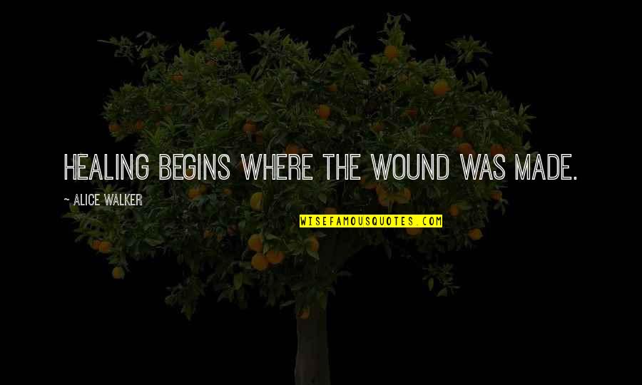 Pursuit Boats Quotes By Alice Walker: Healing begins where the wound was made.