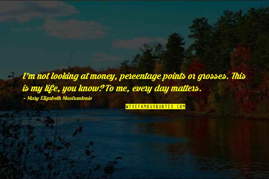 Quedaron Locos Quotes By Mary Elizabeth Mastrantonio: I'm not looking at money, percentage points or