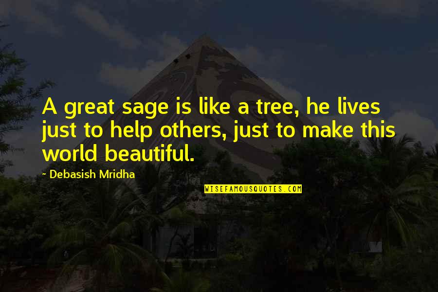 Queixo Roxo Quotes By Debasish Mridha: A great sage is like a tree, he