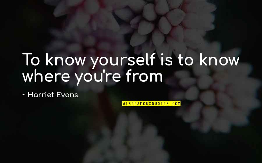 Quick To Judge Quotes By Harriet Evans: To know yourself is to know where you're